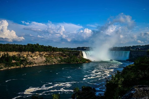Canadian side view of Niagara Falls