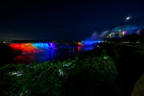 Canadian side view of Niagara Falls
