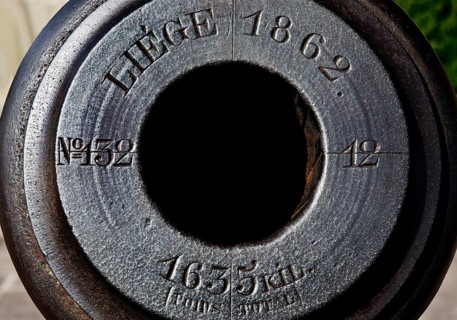 View into a cannon barrel