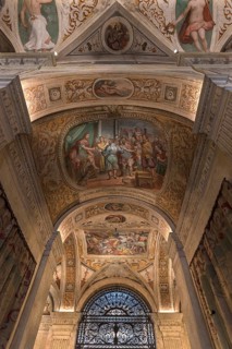 Ceiling frescoes in the entrance hall of Palazzo Cattaneo Adorno