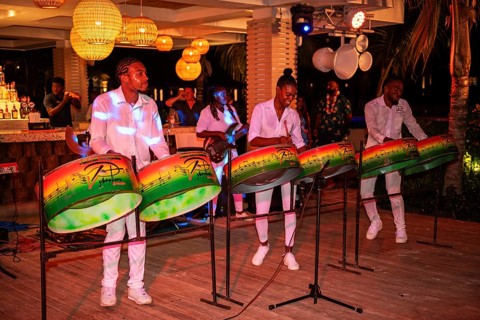 Steel drum performance at Sandals Dunn's River Hotel