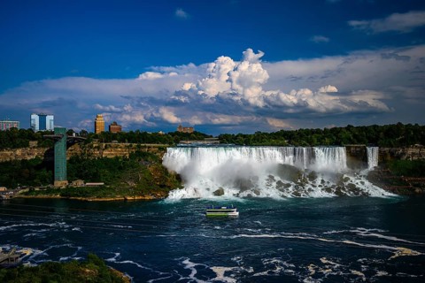 Canadian side view of Niagara Falls