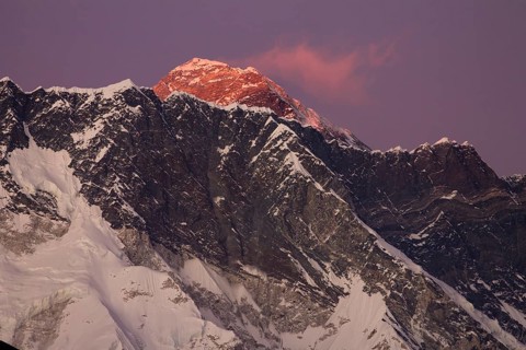 The upper part of Mount Everest
