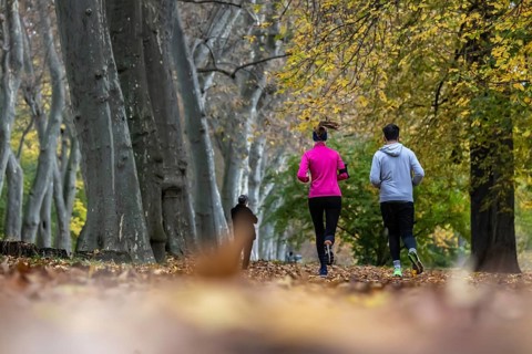 Outdoor activity in autumn weather