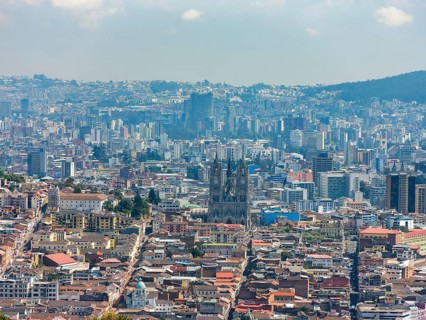 View of the capital from the Mirador de Panecillo viewpoint