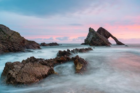 Bow Fiddle Rock at sunrise