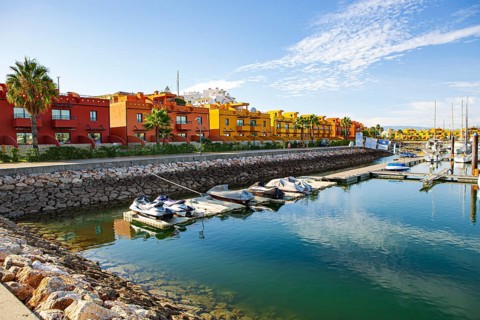 Portimao marina in the Algarve in the south of Portugal