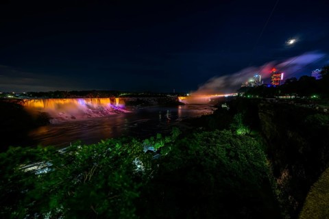 Canadian side view of Niagara Falls