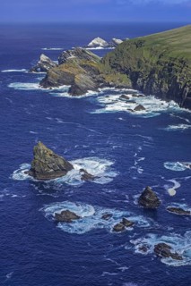 Spectacular coastline with sea cliffs and stacks