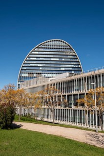 The BBVA headquarters in Madrid in Spain