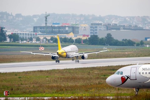 Landing passenger aircraft