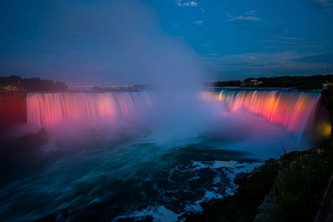 Canadian side view of Niagara Falls