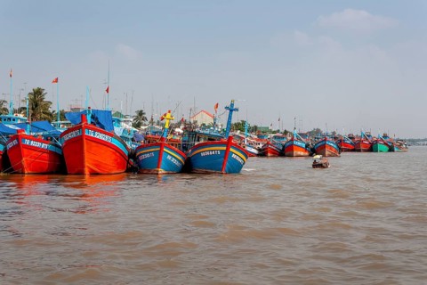 Boats on the Mekong