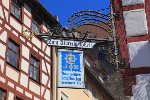 In the historic centre of Nuremberg