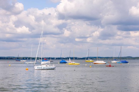Sailing boats on Lake Chiemsee
