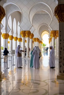 Corridor with marble columns