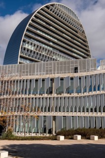 The BBVA headquarters in Madrid in Spain
