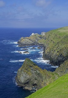 Spectacular coastline with sea cliffs