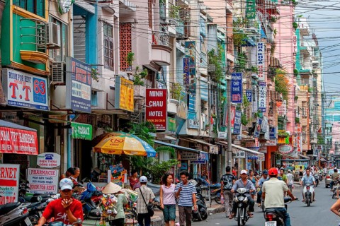 Busy street in Saigon