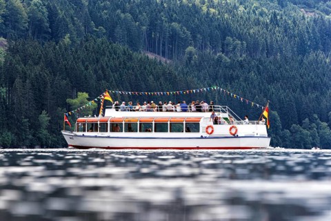 Excursion boat on Lake Titisee in the Black Forest