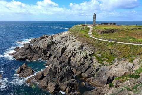 Former fort and memorial to the fallen of the 1st World War on the Pointe Saint-Mathieu,