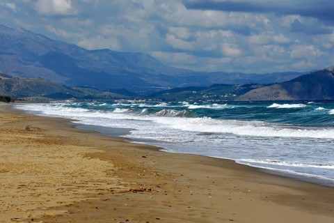 Sandy beach beach Pachia Ammo, Falassarna, Crete, Greece, Europe