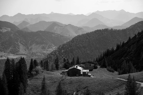 Taubensteinhaus, Spitzingsee, Mangfallgebirge, Bavarian Prealps, Upper Bavaria, Bavaria, Germany,