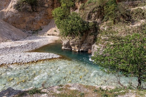 River Aoos, Tepelene District, Albania, Europe