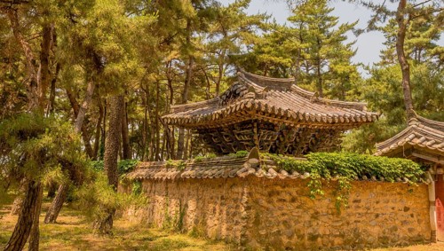 Hyoyeolgak (filial piety and chastity) pavilion located near Suok, South Korea, built in 1928 in