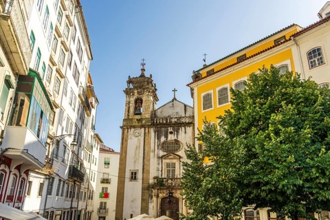 Nice view of Praca do Comercio, Coimbra, Portugal, Europe