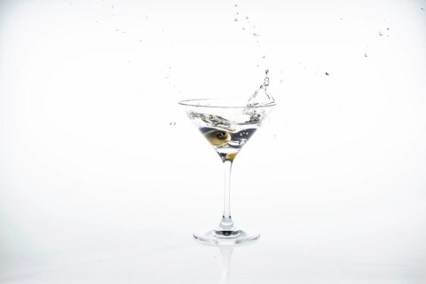 Cocktail Martini, white background, studio shot