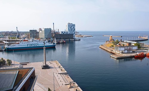 Helsingborg ferry harbour, Skane laen province, Sweden, Europe