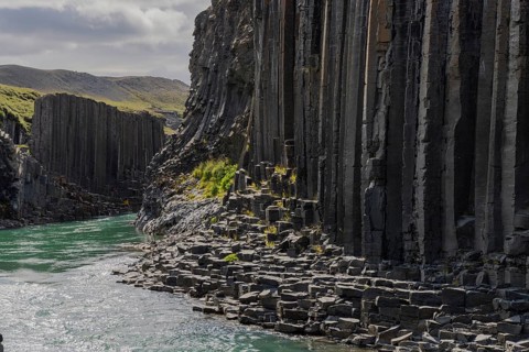 Studlagil Canyon, basalt columns, largest collection of basalt columns in Iceland, Iceland, Europe
