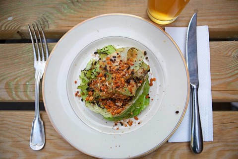 Grilled iceberg lettuce, Gothenburg, province of Vaestra Goetalands laen, Sweden, meal, food,