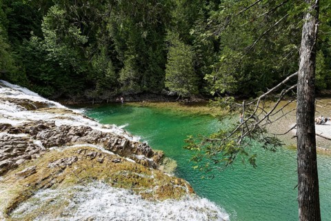 Emerald Falls, Portage River, Gaspesie, Province of Quebec, Canada, North America