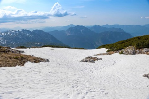 Amazing mountains panorama from 5 Fingers viewing platform in the shape of a hand with five fingers