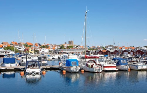 Boat harbour in Hoenoe, Hoenoe archipelago island, Oeckeroe municipality, Vaestra Goetalands laen