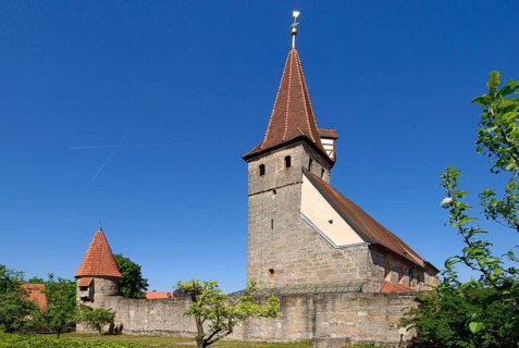 Effeltrich, fortified church of St George. The fortified church was built at the end of the 15th