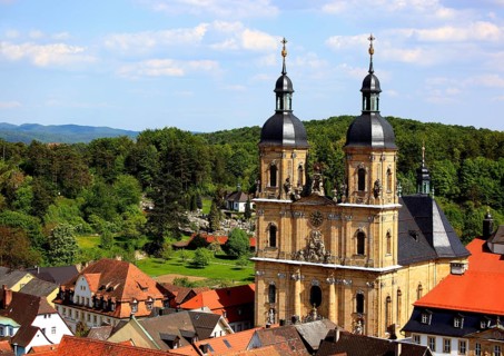 Pilgrimage basilica of the Holy Trinity of the Franciscan monastery in Goessweinstein, district of
