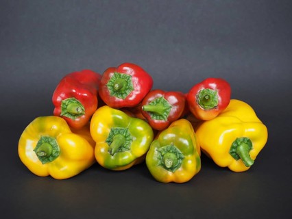 Red and yellow peppers