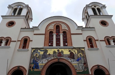 Hagia Trias Church in Agios Nikolaos (Aghios Nikolaos), Crete, Greece, Europe