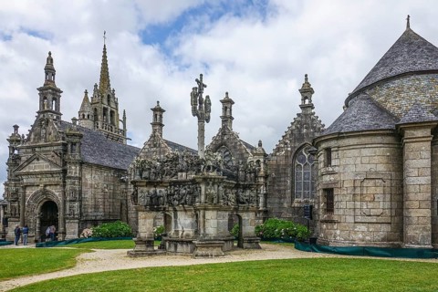 Calvaire Church and Calvary, Enclos Paroissial enclosed parish of Guimiliau, Finistere Penn ar Bed