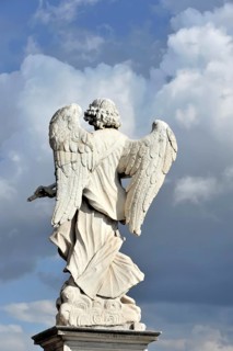 Angel Sculptures at Castel Sant'Angelo and the Aelius Bridge over the Tiber, UNESCO World Heritage