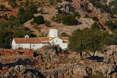 Church of St Michael the Archangel, Cross-domed church, Traditional building surrounded by rugged
