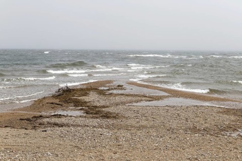 Stormy weather, waves in the Gulf of Saint Lawrence, Gaspesie, Province of Quebec, Canada, North