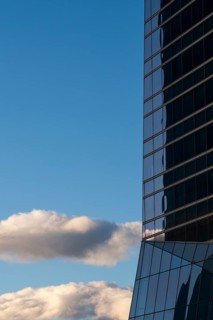 Office towers in the contemporary urban landscape in the Cuatro Torres financial area in the city