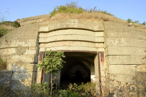 Bunker complex on the headland of Cape Rodon, Albania, Europe