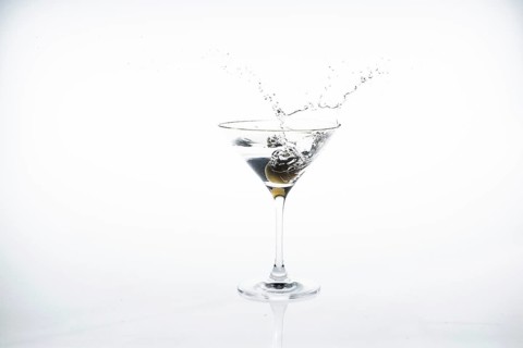 Cocktail Martini, white background, studio shot