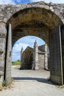 Chapel of Notre Dame de Grace at the ruins of Saint-Mathieu Abbey on the Pointe Saint-Mathieu,