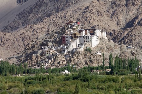 Spituk Gompa, the Buddhist monastery located near Leh, the capital of Ladakh region in Northern